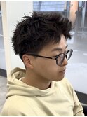 MEN’S HAIR/サーフカール/刈り上げセンターパート/藤沢
