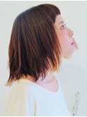 伸ばしかけＯＫ!外ハネで個性的ワンレングスボブ【表参道/drop】