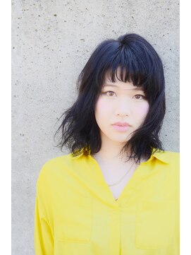 アドラーブル 駅南店(adorable) 20代30代★大人かわいい◎暗髪×重めバング×ナチュラルセミディ