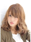 無造作カールで差がつくゆるふわミディ【CIEL川越】