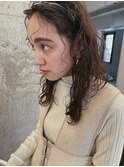 くせ毛パーマカチューシャスタイリング