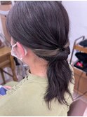［A'SHE］イヤリングカラー　グレージュ　束細め