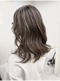 白髪ぼかしハイライト