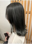 カーキグレージュダブルカラーインナーカラーハイライトベージュ