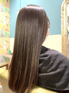 ニノット 武蔵小杉(○nino.) 11月#黒髪カタログ# グレーベージュ#レイヤーロング#前髪パーマ