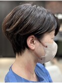 大人可愛い耳かけリバースショートスタイル/春日部/30代40代50代