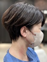 ヘアークリアー 春日部 大人可愛い耳かけリバースショートスタイル/春日部/30代40代50代