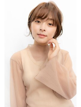 ケアリー 調布(Carelly) 大人かわいい前髪セシルカットココアブラウンフリンジウェーブ