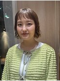 ボブパーマ/ミックスパーマ/コテ巻き風パーマ/伸ばしかけヘア