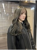 透明感ブリーチなしオリーブカラー