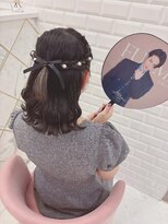 ボブさんでも出来る編み込みハーフアップ＊まゆ