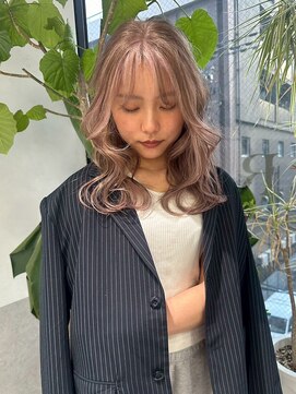 シエラ 南船場(CIERA.) ミニウルフチェリーブラウンブリーチなしカラーくびれボブ