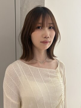 ヨーク(YOKE) 【YOKE】くびれボブ切りっぱなし髪質改善顔周りカットミディアム