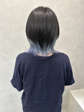 ヘアサロン ドットプラス 町田店(dot. plus) 【山本　直幸】ウルフ×インナカラーブルー