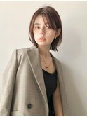 レイヤーボブ/ミルクティーベージュ/髪質改善/顔周り/銀座