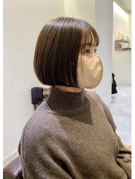 ブレンドバイハピネス(Blend by happiness) マイクロボブ　タッセルボブ　マロンベージュ　秋カラー