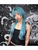 エルシャドール(EL-SHADDOLL)&nbsp;水色ヘア　ロングウルフ　シールエクステ