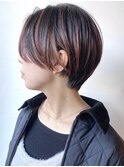 【morio原宿】ハンサムショート　ハイライト　ピンクブラウン