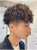 ツイストスパイラルメンズパーマシャドウパーマメンズカット佐賀