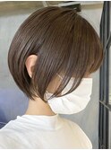 横浜白髪染めハンサムショートヘーゼルブラウンココアブラウン