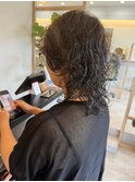 ウルフパーマデジタルパーマレイヤーカット大人可愛いパーマ