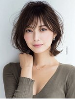 ハーツ 青山表参道店(Heart's)&nbsp;白髪ぼかし脱白髪染め似合わせショートボブ40代50代60代