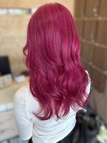 グラムアッシュ(GLAM ASH) チェリーピンク バイオレットピンク 髪質改善カラー 巻き髪 20代