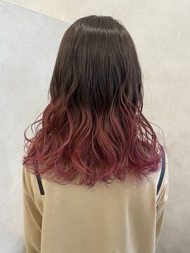 アクイール ピュール ヘア(Accueillir Pur hair) 【長岡】【見附】【ピュール】【柳橋奈緒】ピンクグラデーション