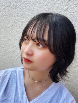 リンドヘアー(Lindo hair) シースルーバンクのぱっつんボブ