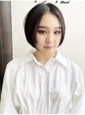 《knit銀座》大人可愛い20代30代40代ショートボブ丸み前下がり