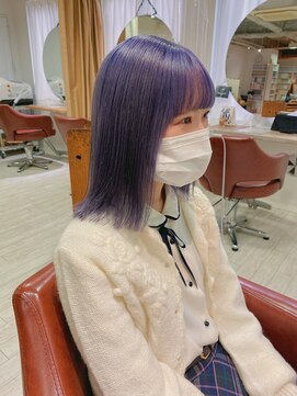 ビードロ 吉祥寺店(vi dro) 【お客様スタイル】ぷつっとボブ×ブルーラベンダー