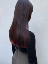 フェンヘアーアイス 中目黒(Fen.hair ici)&nbsp;20代30代40代ストレートインナーカラーピンクレッド美肌