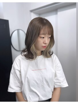 アット(at...) Olive grayge×White beige