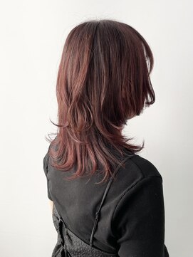 シェリッシュ ノース(Sheriche North) お洒落ウルフ×オレンジローズカラー【ブリーチなし】