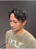 ビジネスツーブロックショート 無造作カールナチュラルパーマ