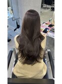 切りっぱなしボブ/エアリーロング/美髪/ピンクブラウン/船橋韓国