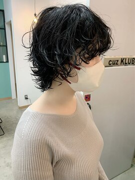 キューズ クラブ(cuz KLUB) 【cuzKLUB】ショートウルフ×スパイラルパーマ*池袋