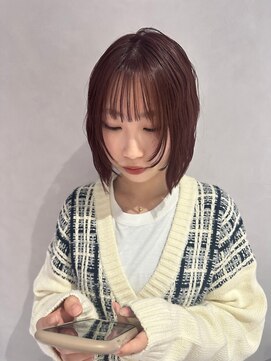 リアン バイ キートス(Lien by kiitos) ボブ/ボブレイヤー/顔周りレイヤー/ピンクブラウン