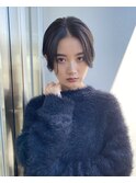 丸みショートシースルーバングくびれショートボブミニボブ