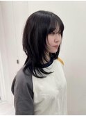 レイヤーカット◎シャギー◎黒髪/くびれウルフ姫カットレイヤー