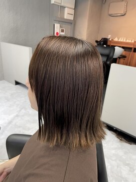 バディ 中野駅前店(BUDDY) 外ハネボブ×オリーブベージュ【中野美容室/新中野/東中野】