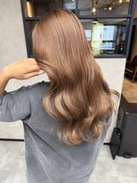 サニー 渋谷(SUNNY)&nbsp;バレイヤージュ、ハイライト、レイヤーロング、グレーベージュ