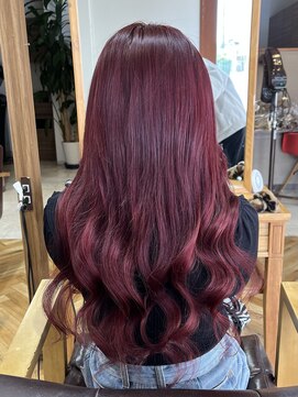 ラピステン 福岡天神 大名店(Lapis) 10代・20代/韓国風ヘア/馴染み◎エクステ×チェリーピンクカラー