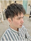 メンズヘア◎刈り上げショートフェード◎サーフフェザーブラウン