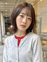 キイ ギンザ(k.e.y GINZA)&nbsp;【ヘーゼルブラウン/くびれボブ】銀座/東銀座/銀座美容室