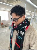 メンズパーマ20代30代40代フェザーパーマシースルーマッシュ