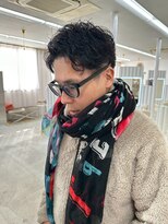 ユイマァル 岡山店(YUIMARL)&nbsp;メンズパーマ20代30代40代フェザーパーマシースルーマッシュ