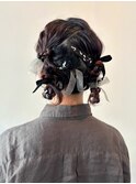 ヘアセット ヘアアレンジ ツインアレンジ ウルフレイヤー