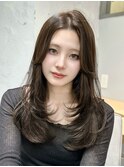 髪質改善/韓国/縮毛矯正/顔周り/ダブルカラー/学割/レイヤー