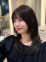 ニューヨークニューヨーク なんば道頓堀店(NYNY)&nbsp;ハッシュカット/レイヤーカット/顔まわりレイヤー/グレージュ